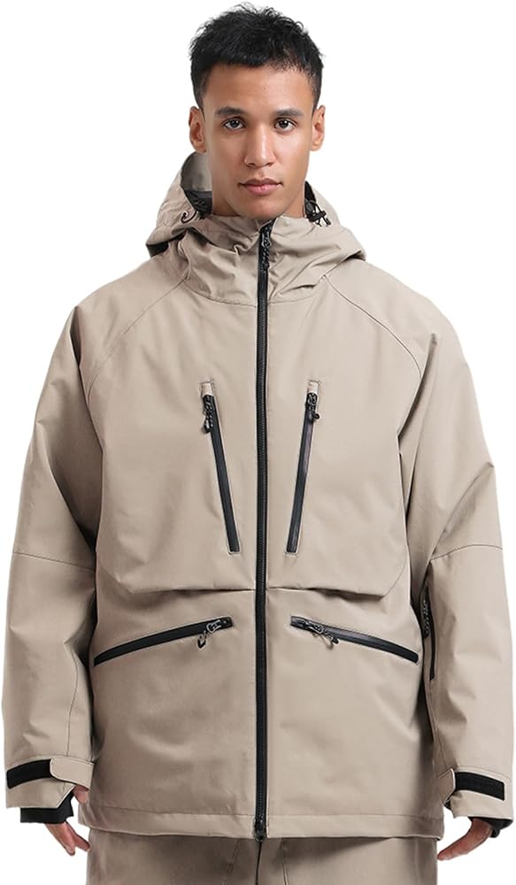 GSOU SNOW Womens Ski Jacket Mens Snowboard Coat Waterproof Insulated Snow Coat Winter Hooded Mountain Jackets