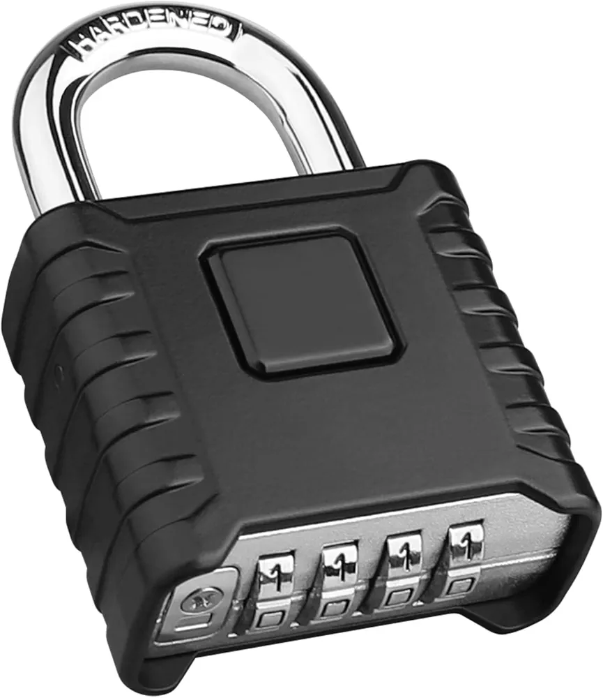 Heavy Duty Combination Padlock, Large Outdoor Padlock [One-Touch Unlocking] High Security Weatherproof, Design of Hidden Password Suitable for Locker, Home, School, Garage, Gate, Garden