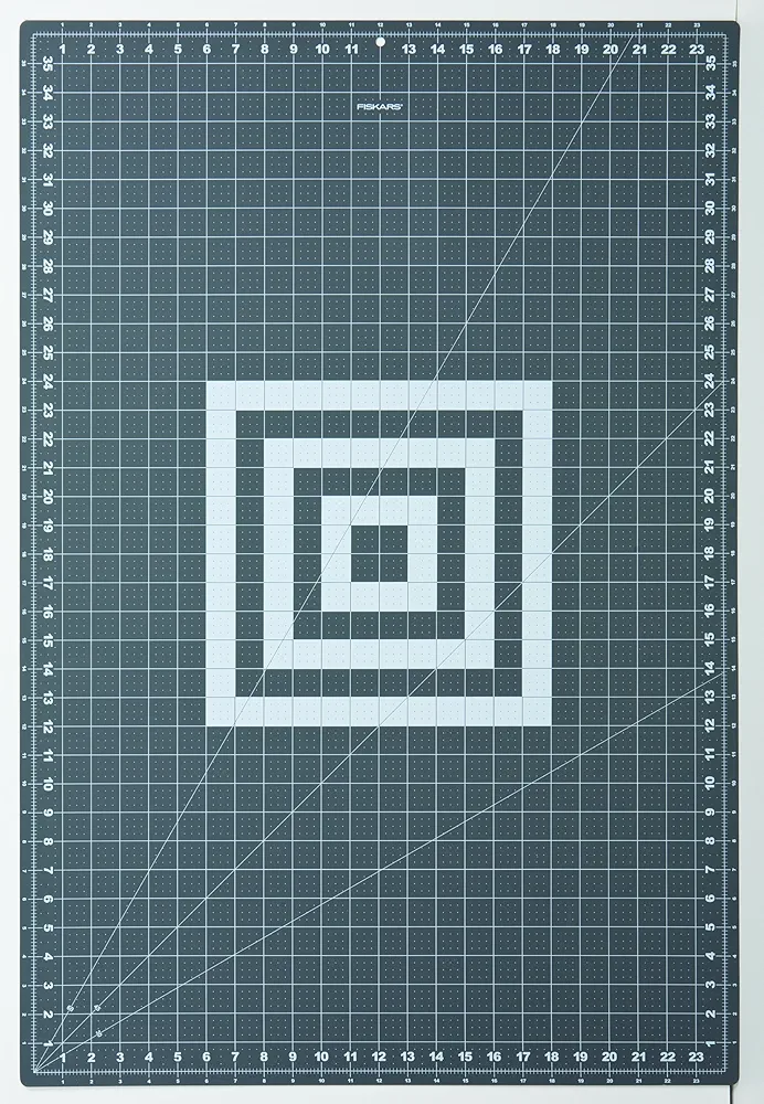 Fiskars Self Healing Cutting Mat for Quilting, Arts and Crafts, 24" x 36” Grid, Sewing Cutting Mat, Grey Fabric Cutting Mat, Craft Mat, Sewing Supplies and Quilting Tools