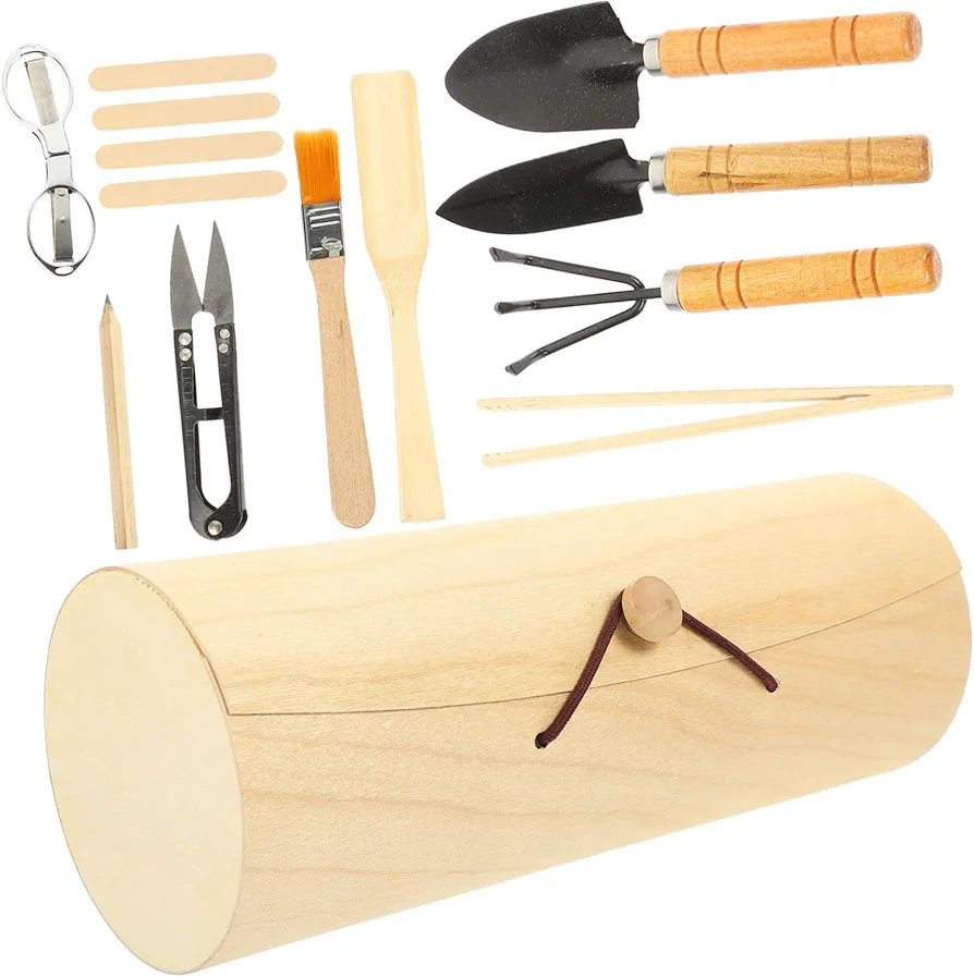 1 Set Gardening Kit Plant Japanese Weeding Sickle Gardening Materials Gardening Tool Bonsai Tree Kit Toolset Tool Kit Garden Tool Bonsai Soil Mini Gardening Hand Tools Toolkit Iron