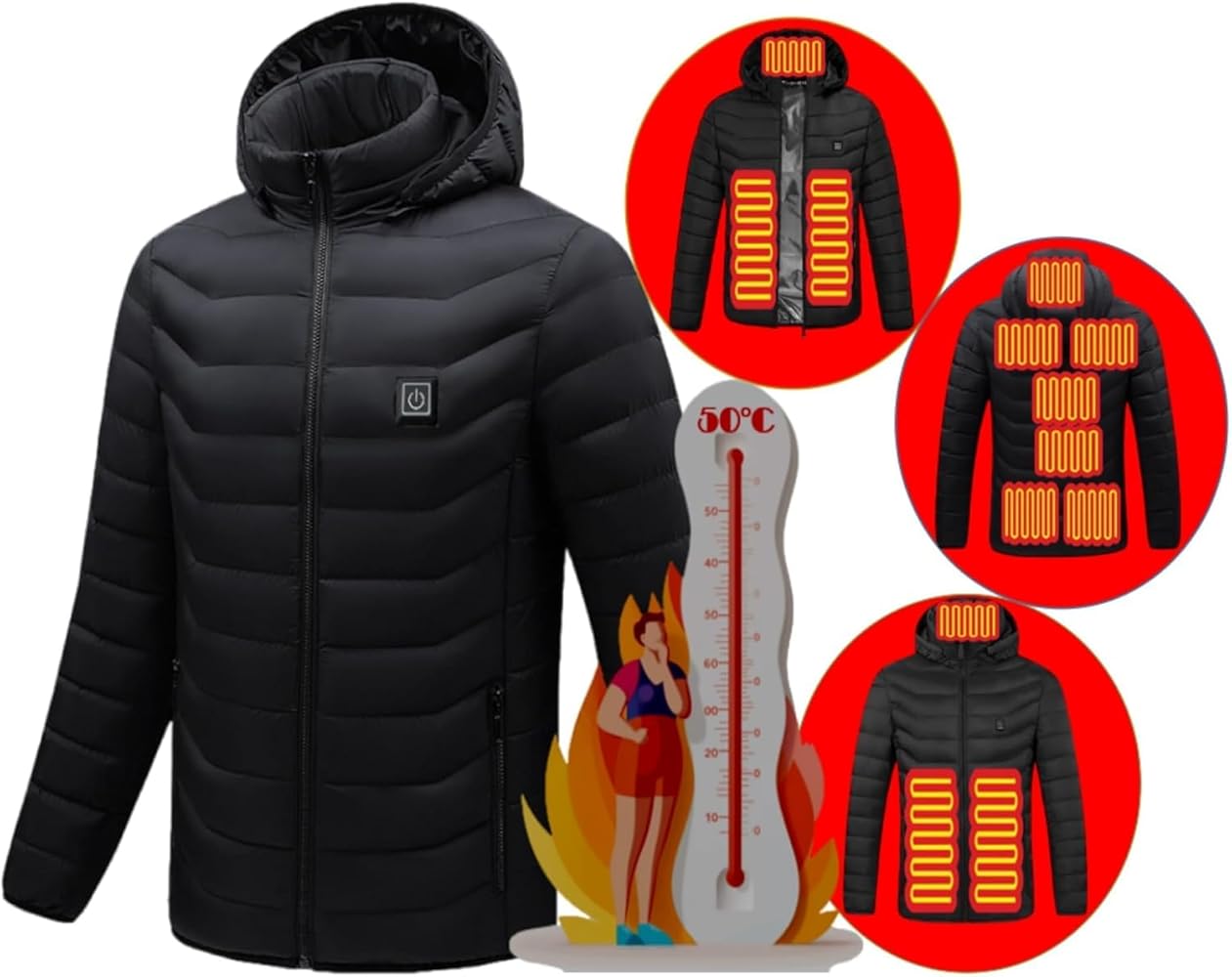 Heated Hoodie,9 Heating Zones Coat,Heated Jacket for Women and Men,Heated Sweatshirt, Heated Hunting Jackets