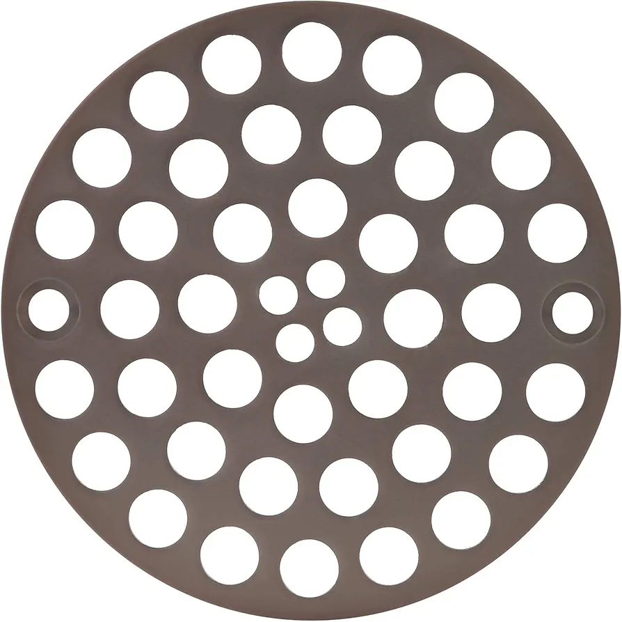 4inch Screw-in Drain Cover, Oil Rubbed Bronze Shower Drain Cover -Shower Drain Strainer - Bronze Shower Drain -Floor Drain Cover -Screws Included, 4" OD Durable Solid Brass