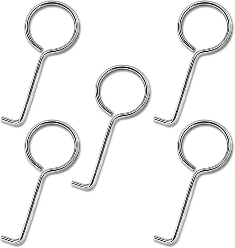 Drain Key Lifting Hooks - 5 Pack 304 Stainless Steel Drain Grate Puller Lift Out Key for Easy Shower Drain Cleaning, Silver