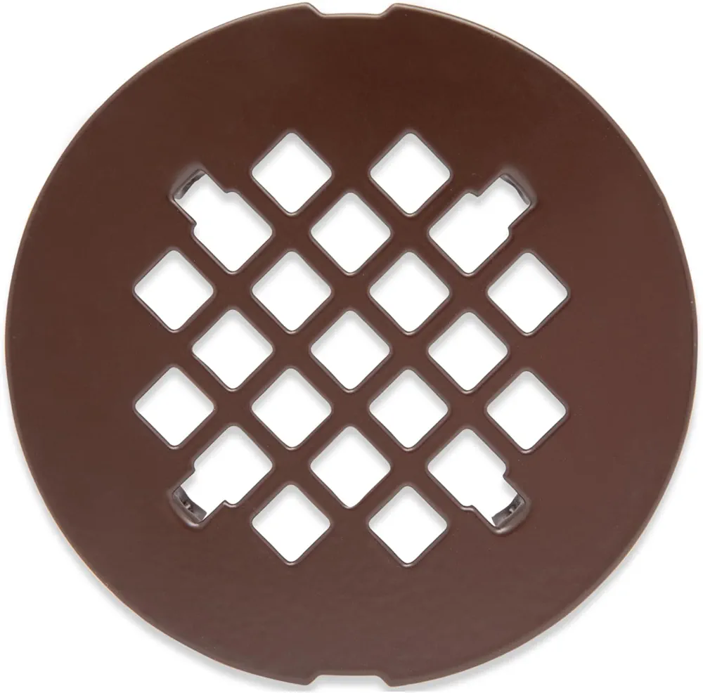 Dorence | Shower Drain Cover | Brass Construction | Shower Drain Hair Catcher | Shower Drain Cover for Bathroom Floor Drain (Oil Rubbed Bronze, 4-1/4 inches Outside Diameter)