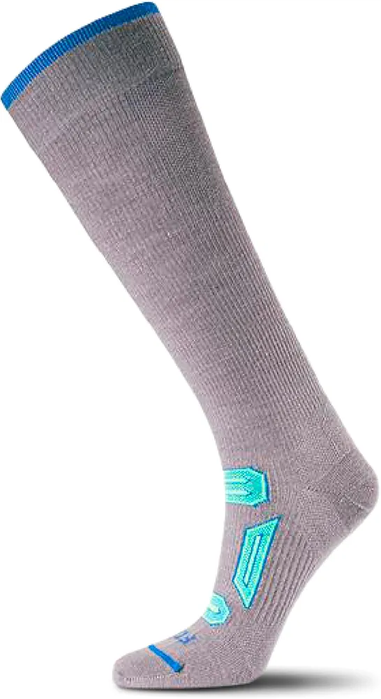 FITS Pinnacle Ski Socks For Men and Women, Ultra-fine Merino Wool, Over-the-Calf, Breathable, Lightweight, Whole Foot Comfort