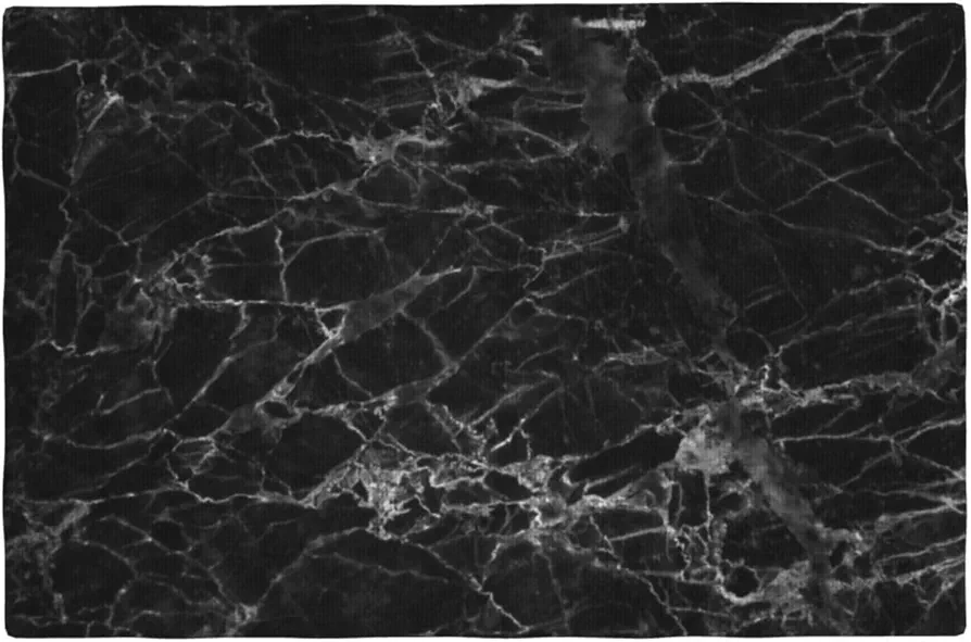 Black Glass Texture Marble Place Mat Set of 6 Pieces Heat-Resistant Tableware Mats Stain Anti-Skid Kitchen Table Decorative Placemats Suitable for Home Kitchen Dining