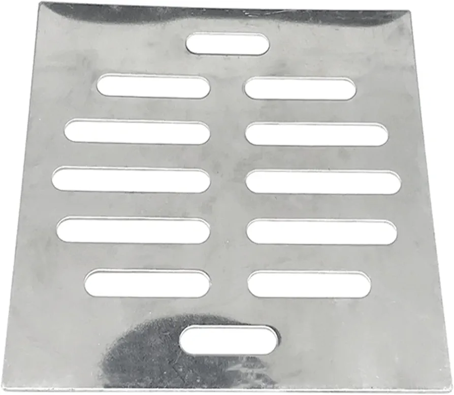 5Pcs 4Inch Square Stainless Steel Sink Floor Drain Strainer Cover,Shower Drain Cover Replacement Floor Strainer