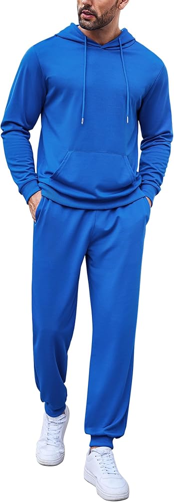 COOFANDY Sweatsuits for Men 2 Piece Tracksuit Casual Athletic Jogging Suit Hooded Set