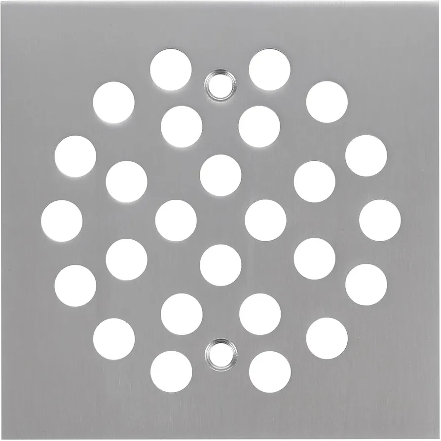 Square Style 4-1/4 inch Screw-in Shower Drainer Cover Floor Drainer Grates with Screws Brushed Nickel