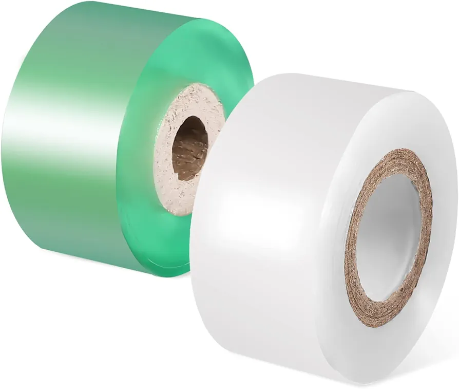 Happyyami Garden Tape 2 Rolls Grafting Film Wound Tape Plant Repair Tapes Bonsai Tree Kit Plant Tape Sealant Tape Tree Wound Sealer Violin Tape Garden Grafting Tape PVC Small Roll Wire Film