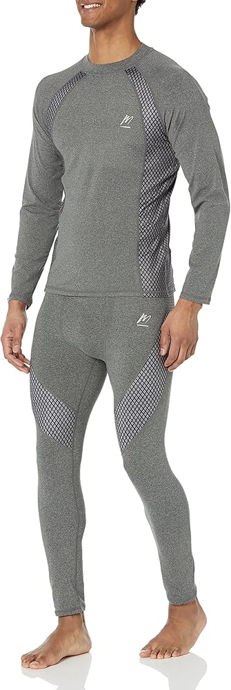 Men's Compression Base Layers Long Johns Winter Gear with Fleece Lined for Skiing