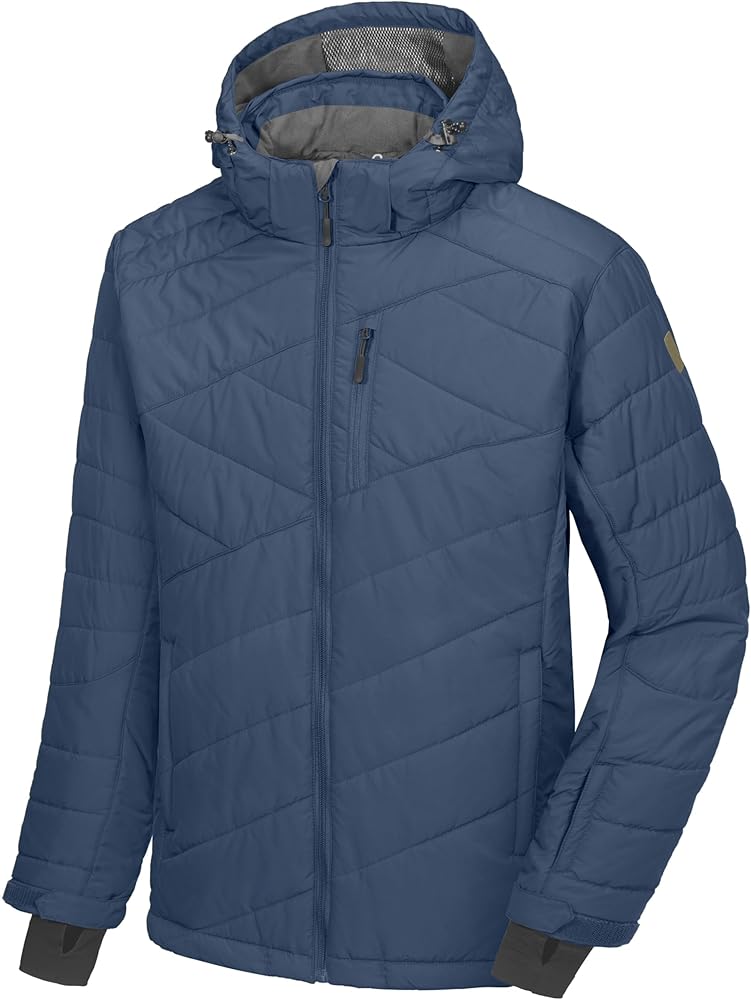 Little Donkey Andy Men's Warm Ski Jacket Water Resistant Insulated Snowboarding Jacket Windproof Winter Snow Coat