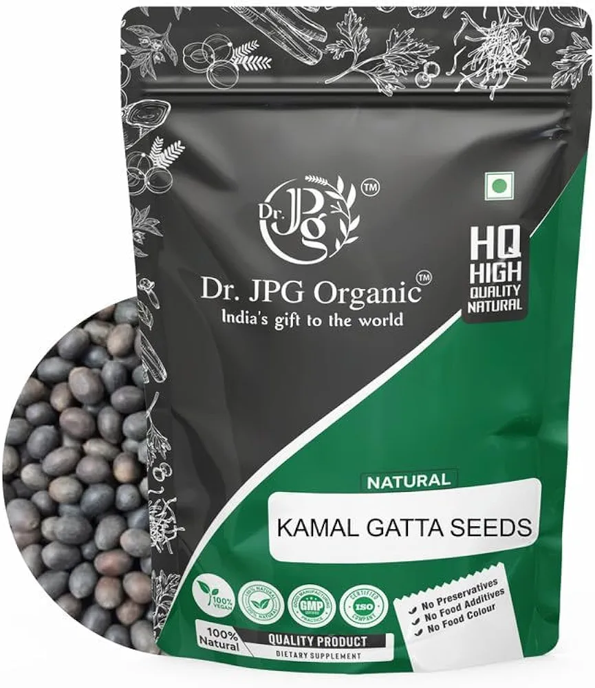Dr. J.PG Or.gan.ic Natural Lotus Seeds/Kamal Gatta Seeds 200g / Nelumbo Nucifera/Approx 240 Seeds/ISO & GMP Certified.