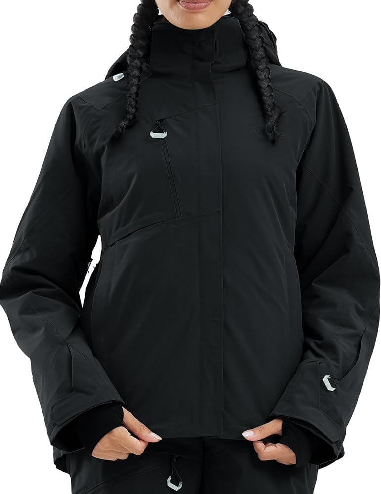 fit space Women's Winter Ski Coat Jacket Hooded Mountain Snowboarding Sports