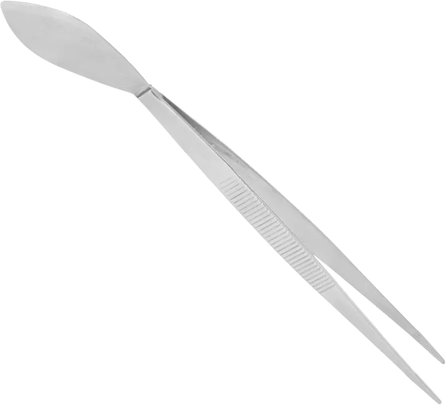 LIOOBO Potted Tweezers Scraper Stainless Steel Tweezers Bonsai Tree Kit Bonsai Tweezers Bonsai Scraper Tools Plant Tweezers Long Tweezers for Crafts Tweezers with Handles Spatula Tweezers