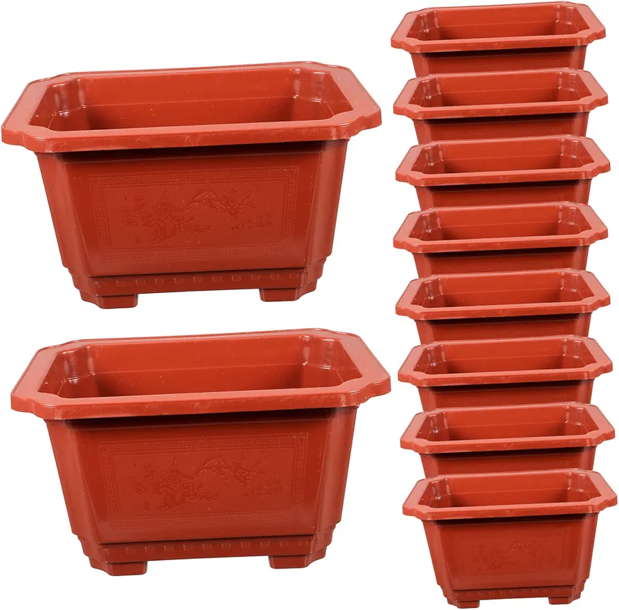 CANIGHT 10pcs Bonsai Tool Kit Bonsai Soil Mix Bonsaioutlet Bonsai Training Pots Grow Basket for Bonsai Bonsai Plant Pot Bonsai Tree Live Bonsai Training Pots Bulk Succulent Pots