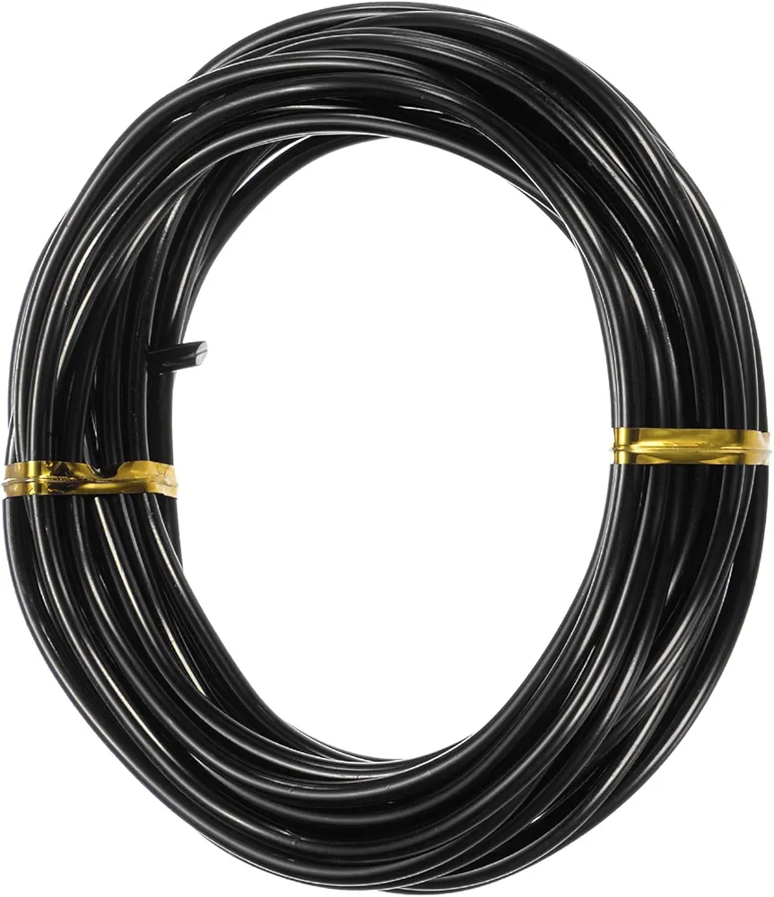 3mm Bonsai Training Wire, 16.4 Feet Total Anodized Aluminum Bonsai Wires for Bonsai Tree Shaping/Branches Fixing/Trunk Holding/DIY Crafting [Black]