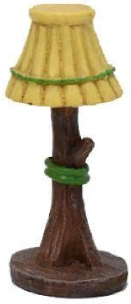 Miniature Dollhouse Fairy Garden Tree Branch Lamp w/Shade for Dollhouse Decoration, Miniature Figurines, Micro Landscape Bonsai Terrarium Ornaments, Fairy Garden Accessories