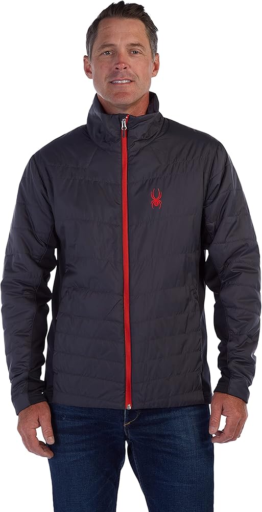 Spyder Men's Peak Zip Insulated Mid Layer Puff Ski Jacket