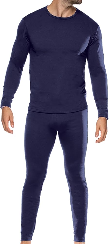 LUMB'R JACK Mens 2 Piece Fleece Lined Thermal Underwear Set, Insulated Long Johns Pant & Base Layer Top