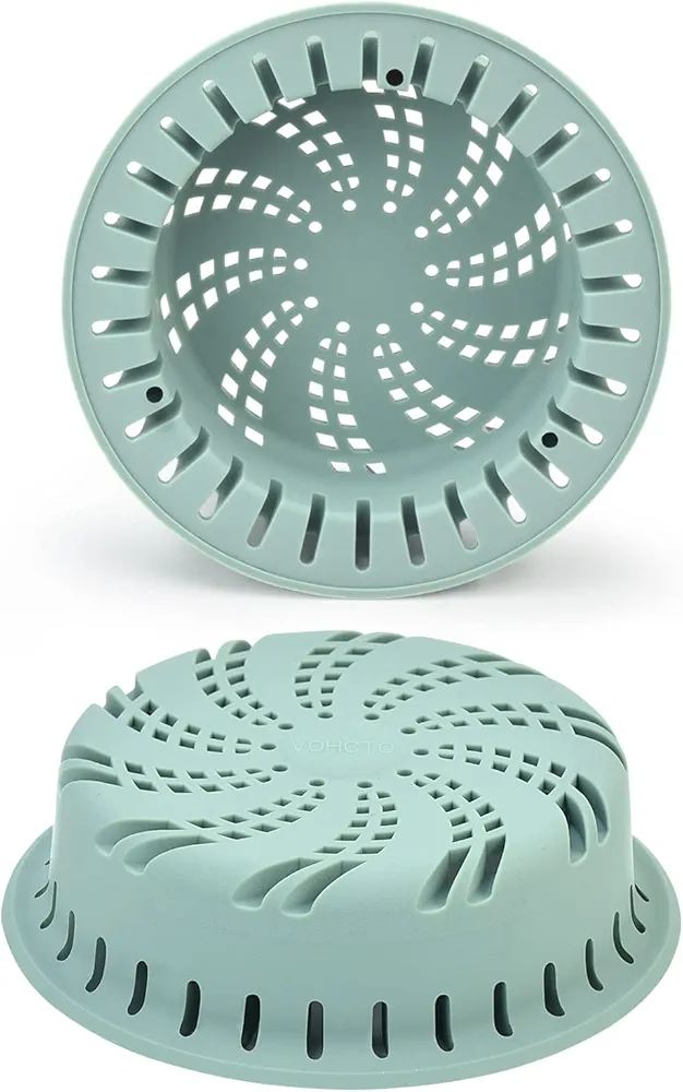 Silicone Drain Hair Catcher Bathroom Sink Bathtub Drain strainers for pop up and Regular drains (Green)