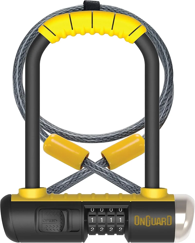 ONGUARD Bulldog Combination U-Lock Cable Combo, Black/Yellow