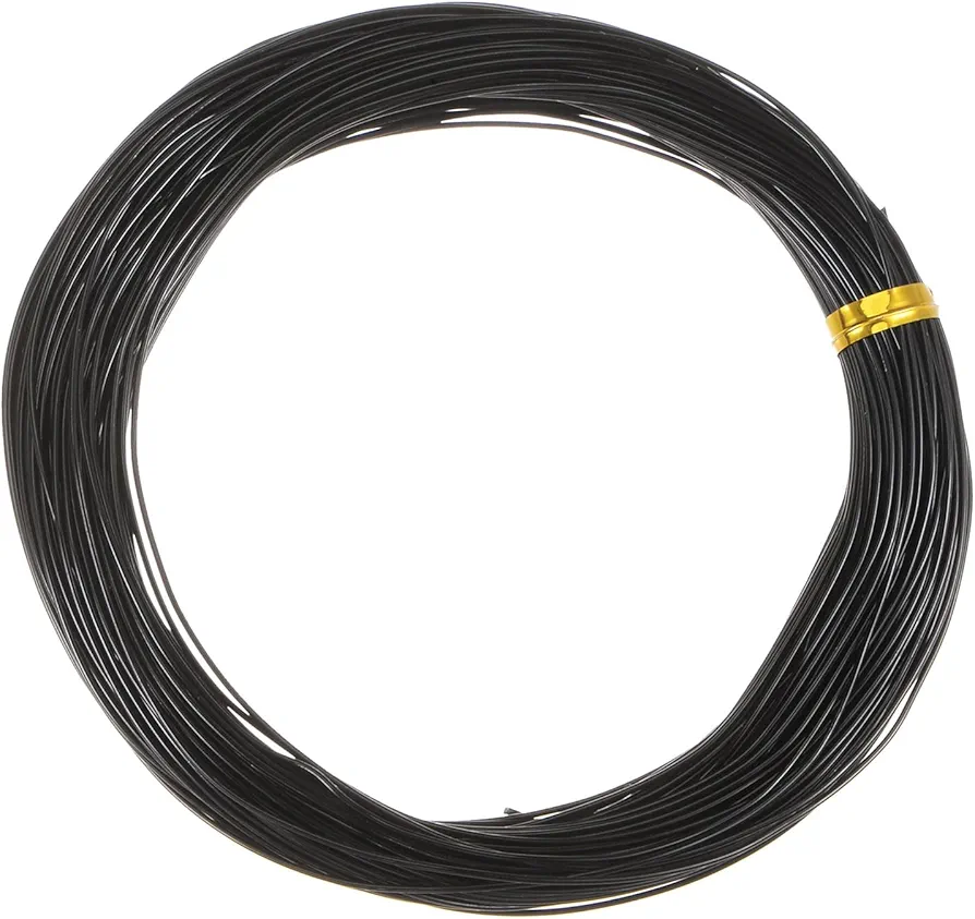 HARFINGTON 2pcs Bonsai Training Wire 0.8mm Total 60mm 197 Feet Anodized Aluminum Wire Corrosion Resistant Garden Wire for Plants Bonsai Trees Shaping Bending Indoor, Black