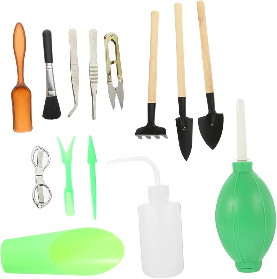 INOOMP 1 Set Bonsai Tree Plant Tweezers Terrarium Kit Gardening Tools Garden Shears Garden Rake Shovels Tools Garden Tools Soil Loose Bonsai Precision Kit Care Tools Bonsai Tools Plastic