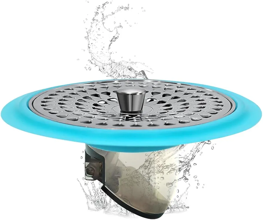 Stainless steelHair Catcher Drain Hair Catcher for Shower Drain Cover Bathroom Sink Drain Strainer Prevent Clogs Durable and Effective Hair Catcher for Bathtub and Bathroom Use Easy to Install