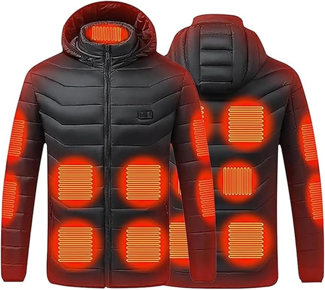 YMADREIG Heated Jacket for Men Women 2024 Soft Shell Electric Heating Jackets 19 Heating Zones Heated Coat Winter Warm Coats