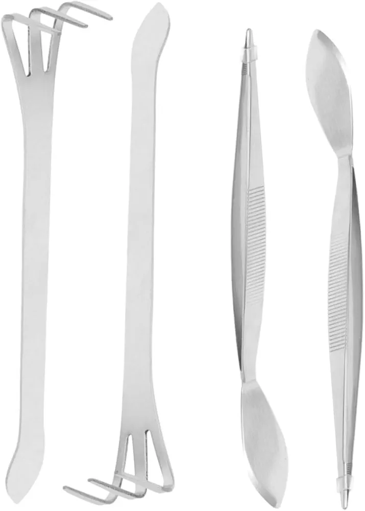 4pcs Bonsai Tools Flip Kit Tweezers Gardening Tools Tree Kit Tools Tree Pruning Tools Long Forceps Bonsia Tree Tools Bonsai Tree Rake Rakes Bonsai Rake Stainless Steel Silver