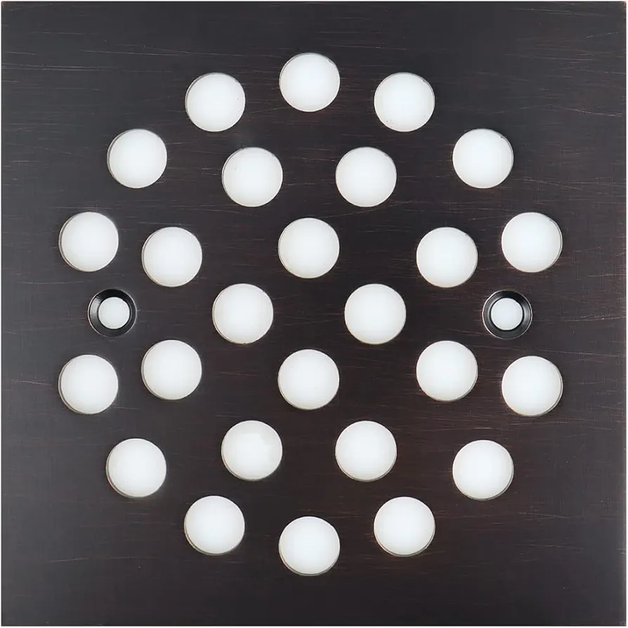 4-1/4 Inch Screw-in Square Floor Drain Cover Replacement Shower Grates with Screws (Oil Rubbed Bronze)